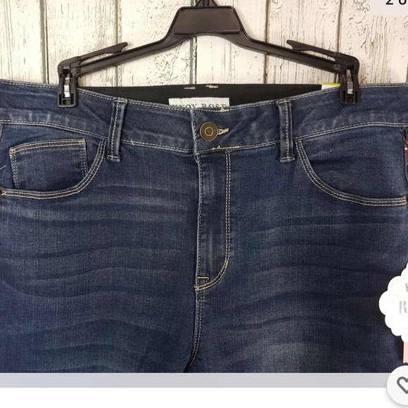 Knox Rose Flower Embroidered Women’s Mid-rise Skinny Size 14 - Picture 3 of 4